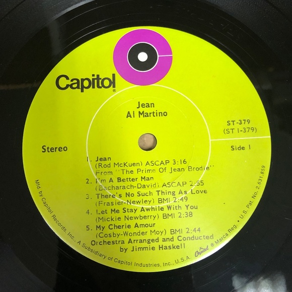 Al Martino Capitol Records LP Album - Jean - Picture 5 of 10